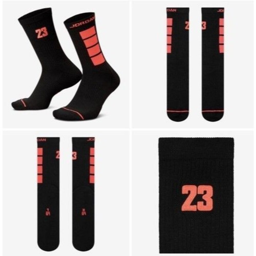 Jordan Men’s Air Jordan 6 "Reverse Infrared Salesman" Crew Sock IB0828-011 Sz L
